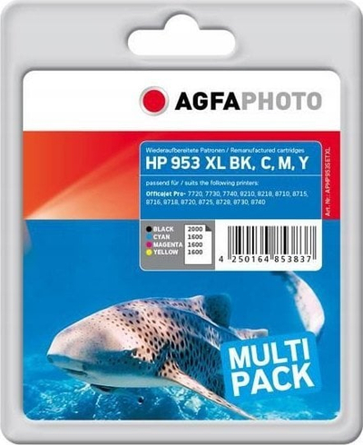 Set tonerësh AgfaPhoto APHP953SETXL, 4 copë, kompatibël, i zi edhe me ngjyra