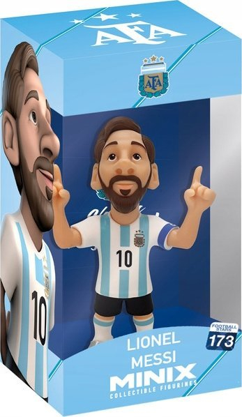 Figurë koleksionuese MINIX Lionel Messi Football Stars, 12cm, Argjentina, blu e bardhë
