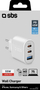 Karikues muri Sbs TETR1USB2CPD45W, 55W, 2x USB C PD 45W dhe USB, i bardhë