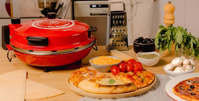Furrë pice Cecotec Fun Pizza&Co Mamma Mia, diametër 32 cm, elektrike, e kuqe
