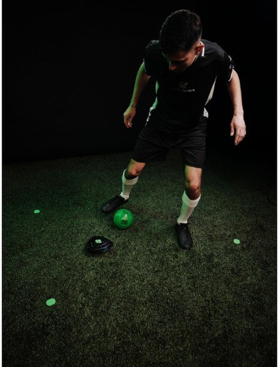 Lojë futbolli Strikesphere Soccer Bot, me sensorë të zgjuar, ekran LCD, jeshile