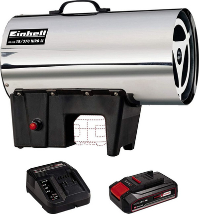 Ngrohës me gaz Einhell GE-HG 18/370 Niro, 3700W, pa kabllo 18V, inox
