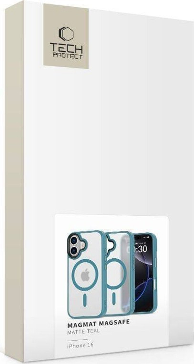 Këllëf telefoni Tech-Protect Magmat MagSafe iPhone 16, mat, teal