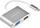 Adapter USB C në HDMI VGA SilverStone SST-EP16C, USB 3.1, 4K, ngjyrë argjendtë