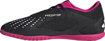 Këpucë futsalli Adidas Predator Accuracy.4 IN, taban gome, me lidhëse, të zeza me rozë