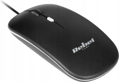 Mашински глушец Rebel WDM210, оптички, со кабел, црн
