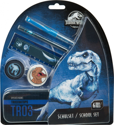 Set shkollor Undercover Jurassic World, 6 pjesë, madhësi mesatare, shumëngjyrësh
