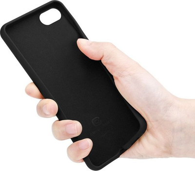 Kapak telefoni Crong Color Cover për iPhone SE 2020 8 7, silikon, i zi