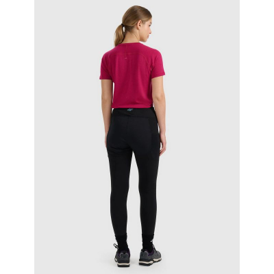 Legginsa për goca 4F Tights FNK F373, termike, me xhepa anës, të zeza