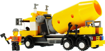 Blloqe ndërtimi Alleblox Concrete Mixer, 216 pjesë, kamion betonier