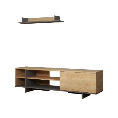 Komodë për TV Decortie Stockton 160 cm, kafe e hapur