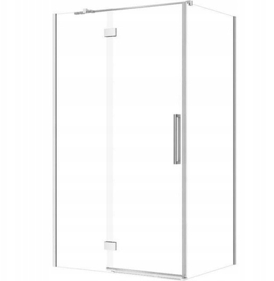 Kabinë dushi drejtkëndore Cersanit Crea Left, 120x80x200 cm, krom