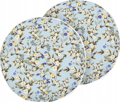 Set jastëkësh kopshti VALLORIA, 2 copë, 40 x 40 cm, me lule, blu e çelët