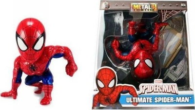 Figurinë koleksionare Jada Toys Marvel Metals Spider Man, 6\", metal, e kuqe blu