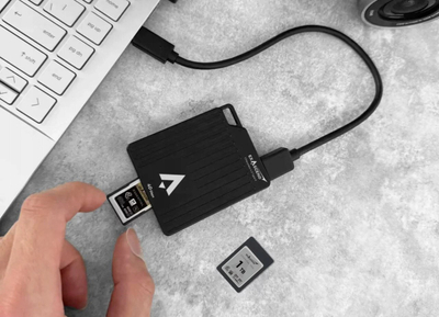 Читач за картички Exascend Nitro, CFexpress 4.0 Type A, USB4 40 Gbps, алуминиумска кутија