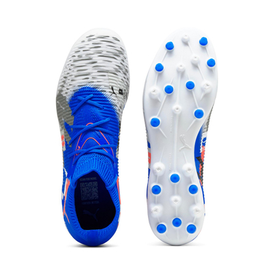 Këpucë futbolli Puma Future 8 Match, GripControl, Forever Blue e bardhë/blu