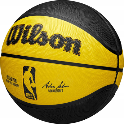 Top basketbolli Wilson NBA City Edition Golden State Warriors, madhësia 7, për të gjitha sipërfaqet, i verdhë me të zi
