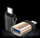 Adapter USB Mozos ASM-4, USB A në USB C, kompakt, i zi