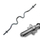 Shufër e harkume EB Fit Strongly Bent Bar, 120cm, fi28, ngjyrë argjendtë