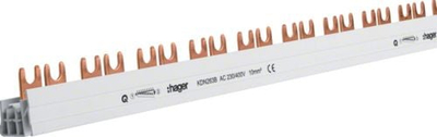 Shinë lidhëse Hager KDN263A, 2P 63A, 10mm², 210mm