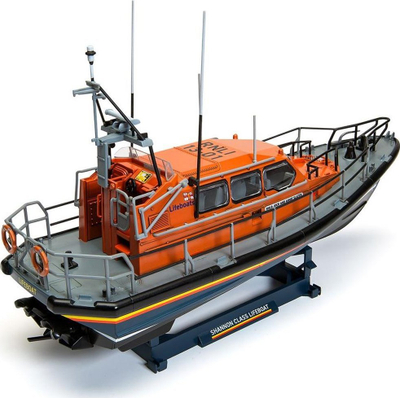 Сет модел за градење Airfix RNLI Shannon Class Lifeboat, STARTER SET, играчка модел на спасувачки чамец, шарен
