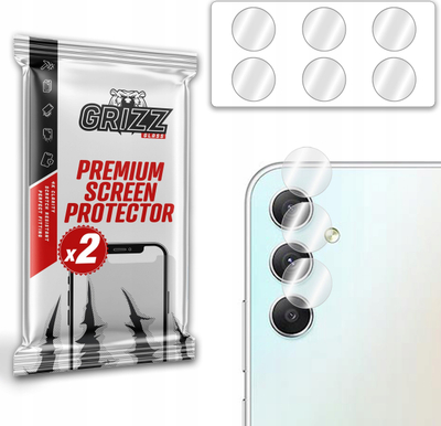 Mbrojtës kamere GrizzGlass HybridGlass për Samsung Galaxy A34, 2 copa, transparent