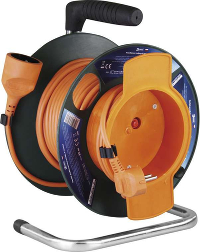 Kabllo zgjatëse në bobinë Emos Drum P19125, 25m, 1.5mm², e bardhë