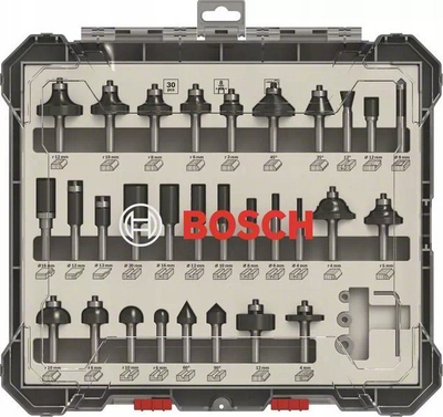 Set frezash Bosch DIY 2607017476 PRO, 30 copa, për dru, në kuti plastike
