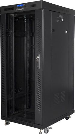 Kabinet rrjeti Lanberg Standing Cabinet 19" FF01-6827-12BL, 27U, 800kg, i zi