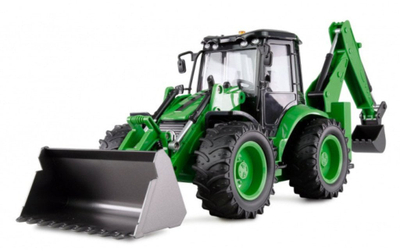 Eskavator RC Amewi Backhoe Loader G1401E, shkalla 1:14, me drita dhe zë, i verdhë