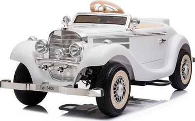 Automjet lodre me bateri LEANToys Mercedes 540K, i bardhë