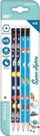 Моливи со гума BIC HB, сет 4 парчиња, природно дрво