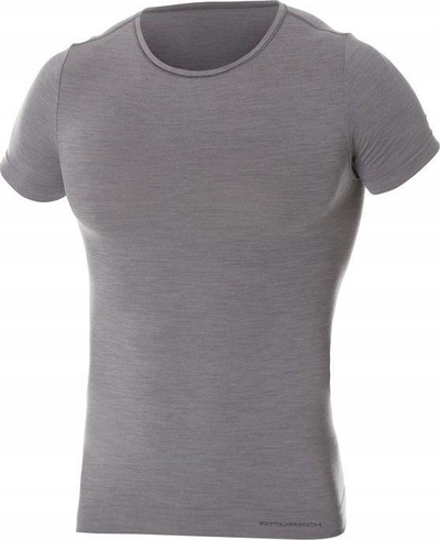 Bluzë termike Brubeck SS11030 Comfort Wool, për meshkuj, mëngë të shkurtra, gri e errët, M
