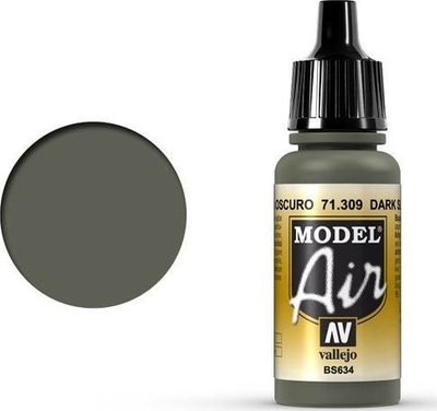 Ngjyrë akrilike Vallejo Model Air Dark Slate Grey, 17ml, gri e errët
