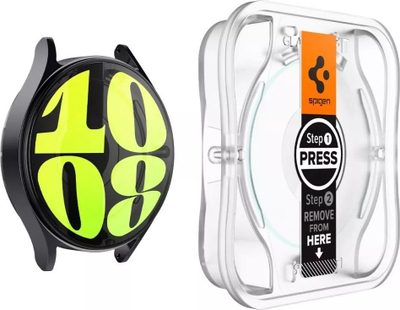 Xham mbrojtës Spigen Glass TR EZ Fit për Samsung Galaxy Watch7 44mm, set 2 copë, transparencë e lartë