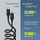 Kabllo USB4 EDIMAX, Thunderbolt 3 USB-C, 0.5m, 40 Gbps, i zi