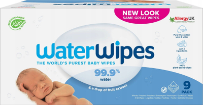 Lecka të lagura WaterWipes Baby, 9 pako x 60 copa, pa aromë