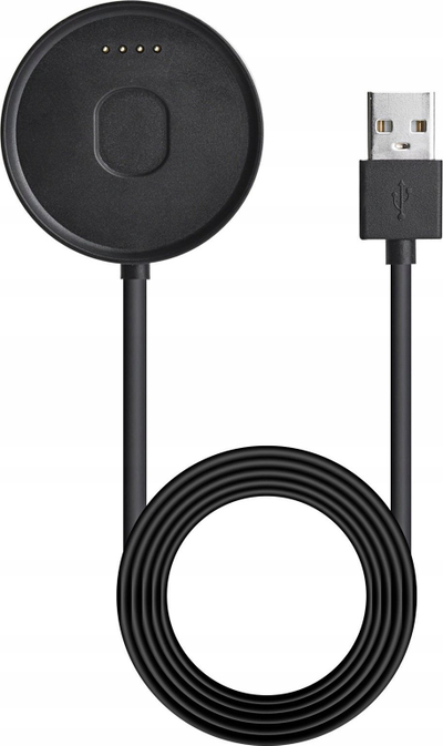 Kabllo karikimi Akyga Ticwatch S2 E2 AK-SW-57, 1m, USB A, e zezë