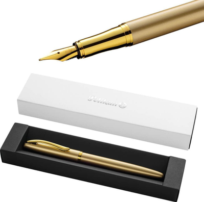 Stilolaps me pendë Pelikan Jazz Noble P36, me kartusha, ngjyrë flori