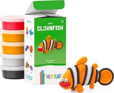 Set plasteline Hey Clay Clownfish, 3 ene, shumëngjyrëshe