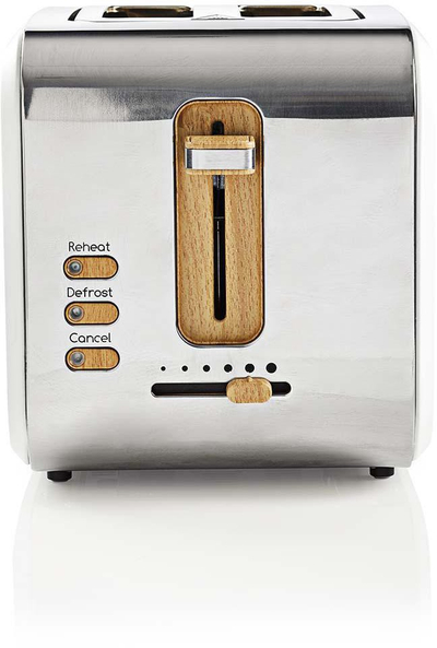 Tostjer inox Extra Wide, 900W, 2 vende, 6 nivele pjekjeje, i bardhë
