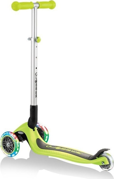 Trotinet për kalamaj Globber Primo Foldable Lights, 3 rrota, me drita LED, jeshil