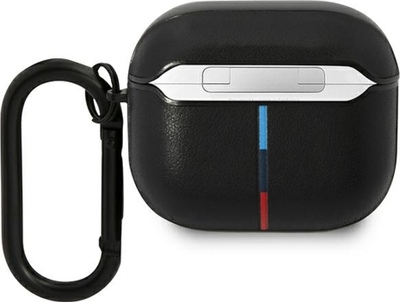 Mbulesë BMW BMA322PVTK për AirPods 3, lëkurë ekologjike, seria Curved Line, e zezë