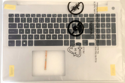 Tastierë Dell për laptop, English Intl, me palmrest, ngjyrë argjendi
