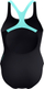 Kostum noti njëtrupësh Speedo Logo, për femra, rezistent ndaj klorit, jeshil
