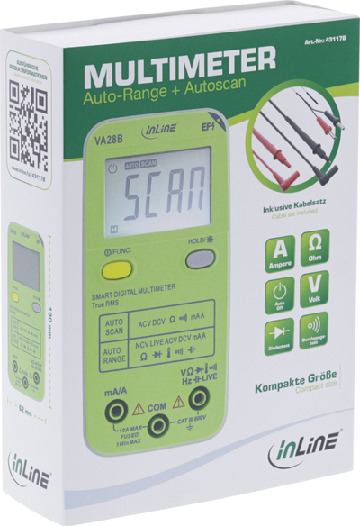 Multimetër InLine për xhep, me auto-range, autoscan edhe NCV