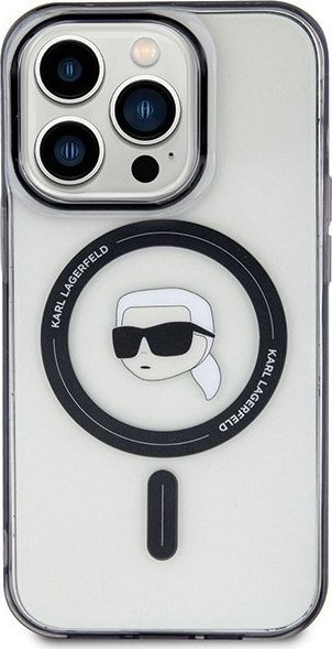 Маска за телефон Karl Lagerfeld KLHMP15LHKHNOTK, за iPhone 15 Pro 6.1", MagSafe, проѕирна
