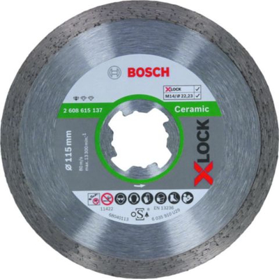 Disk prerës për qeramikë Bosch X Lock Standard, 115mm, 1.6mm, i bardhë
