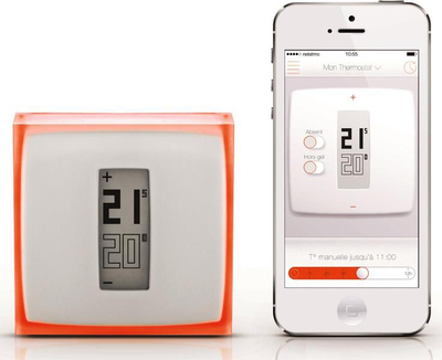 Termostat inteligjent Netatmo Smart Thermostat, WiFi, kontroll për iOS dhe Android, portokalli