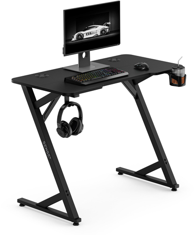 Tavolinë gaming SENSE7 VAMO, 100x50 cm, konstrukcion Z, e zezë